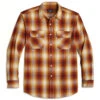 Pendleton Plaid Beach Shack Shirt - Red/Gold/Charcoal Plaid