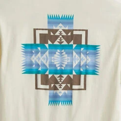 Pendleton Chief Joseph Graphic Tee - Natural/Light Blue -Patagonia Outlet Sales Pendleton SS23 ChiefJosephTee NaturalAqua 03