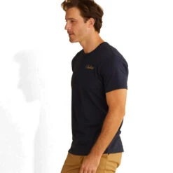 Pendleton Chief Joseph Graphic Tee - Midnight Navy/Light Orange -Patagonia Outlet Sales Pendleton SS23 ChiefJosephTee NavyGold 04