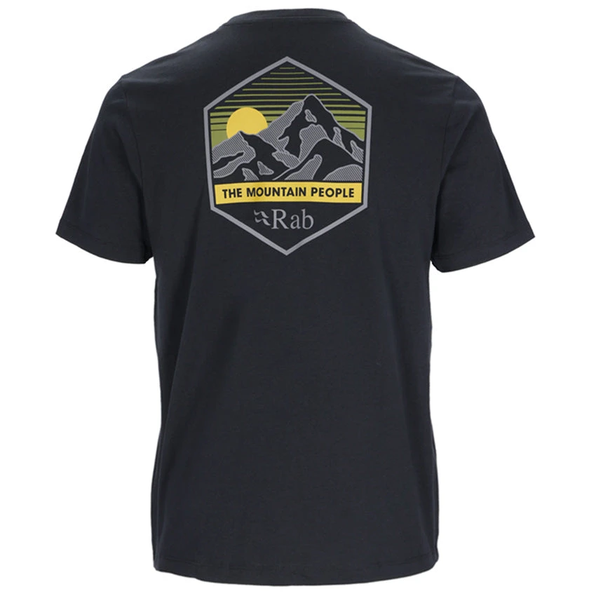 Rab Men's Stance Mountain Peak Tee - Beluga 1 Rab Men's Stance Mountain Peak Tee - Beluga