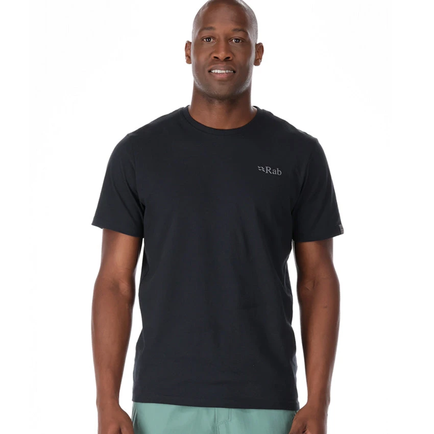 Rab Men's Stance Mountain Peak Tee - Beluga 4 Rab Men's Stance Mountain Peak Tee - Beluga - Image 4