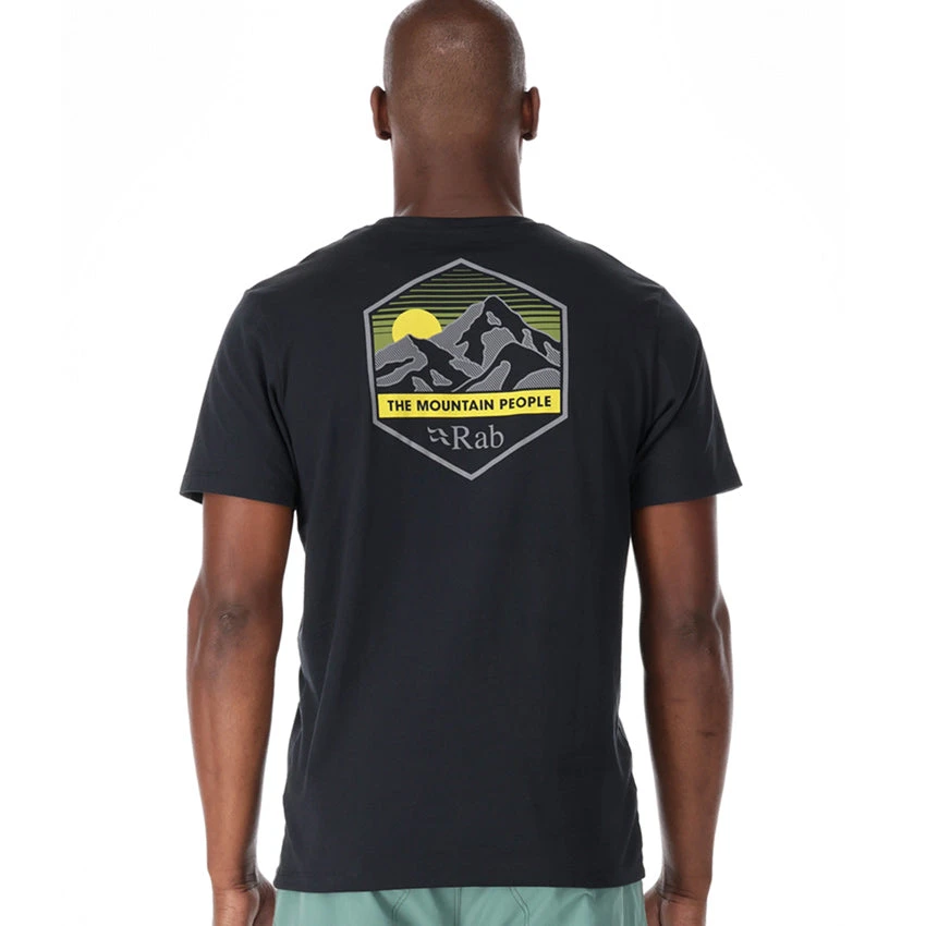 Rab Men's Stance Mountain Peak Tee - Beluga 5 Rab Men's Stance Mountain Peak Tee - Beluga - Image 5
