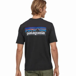 Patagonia Men's P-6 Logo Responsibili-Tee - Black -Patagonia Outlet Sales SS23 Patagonia P6ResponsibiliTee BLK 02