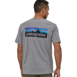 Patagonia Men's P-6 Logo Responsibili-Tee - Gravel Heather -Patagonia Outlet Sales SS23 Patagonia P6ResponsibiliTee GLH 02