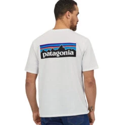 Patagonia Men's P-6 Logo Responsibili-Tee - White -Patagonia Outlet Sales SS23 Patagonia P6ResponsibiliTee WHI 02