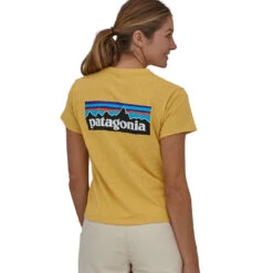 Patagonia Women's P-6 Logo Responsibili-Tee - Surfboard Yellow -Patagonia Outlet Sales SS23 Patagonia WsP6ResponsibiliTee SUYE 05