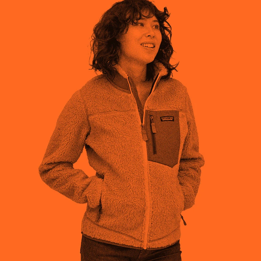 Patagonia Women's Classic Retro-X Jacket - Dark Natural W/Lago Blue 4 Patagonia Women's Classic Retro-X Jacket - Dark Natural W/Lago Blue - Image 4