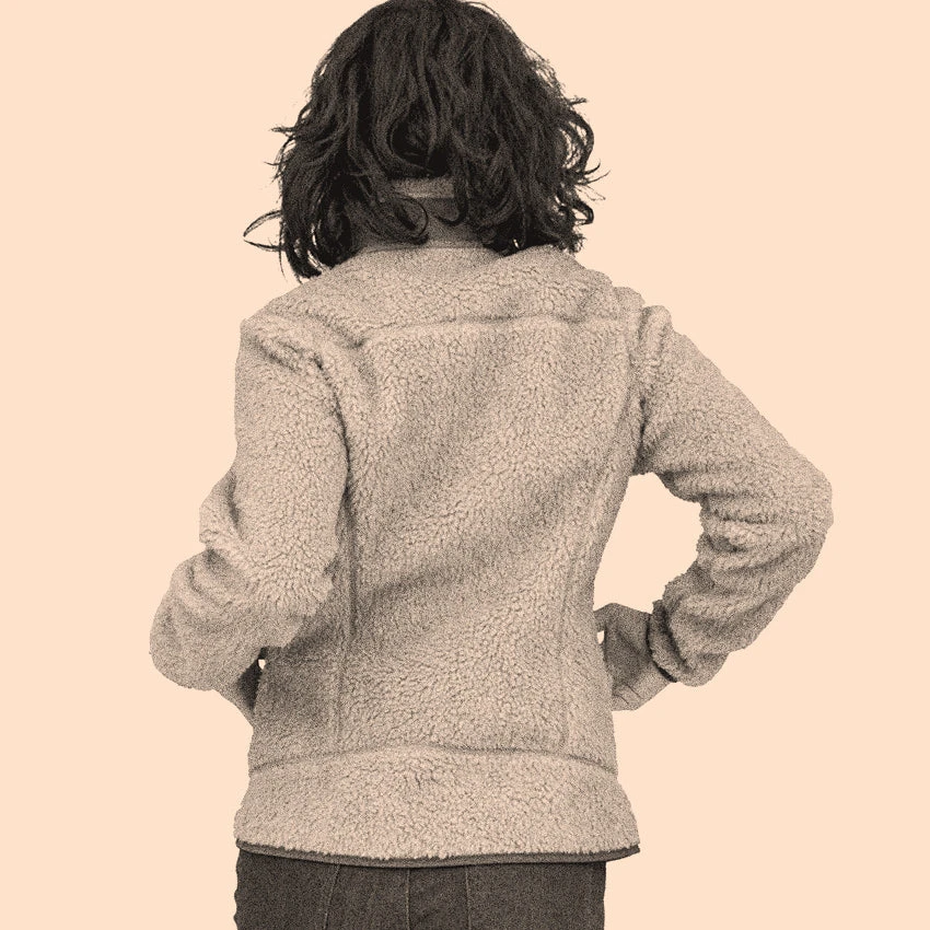 Patagonia Women's Classic Retro-X Jacket - Dark Natural W/Lago Blue 5 Patagonia Women's Classic Retro-X Jacket - Dark Natural W/Lago Blue - Image 5